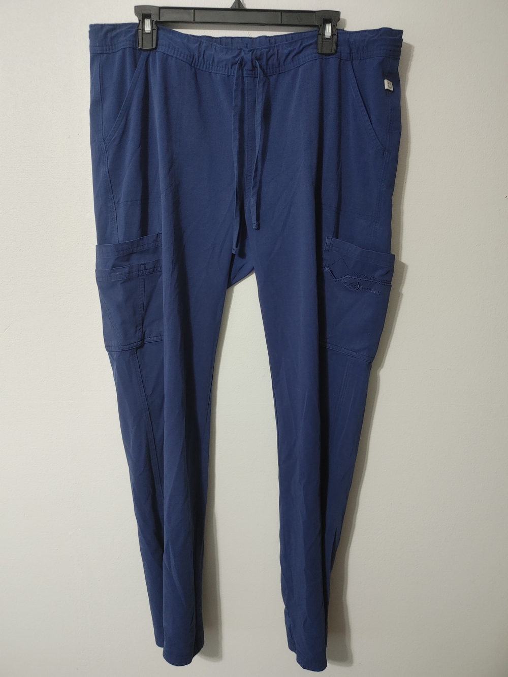 Women's Cherokee Sapphire Navy Cargo Jogger Pants with Drawstring Waist